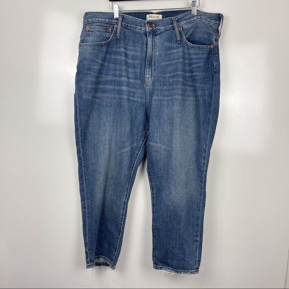 Madewell The Mom Jean High Rise Downey Wash Women's Size Petite P35 Plus Size - Picture 1 of 9